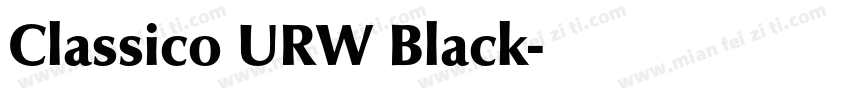 Classico URW Black字体转换